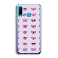 Smiley watermeloenprint: Huawei P30 Lite Transparant Hoesje