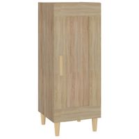 The Living Store Dressoir - (naam ) - Kast - 34.5x34x90cm - Sonoma Eiken - thumbnail