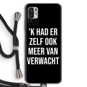 Meer verwacht - Zwart: Xiaomi Redmi Note 10 5G Transparant Hoesje met koord