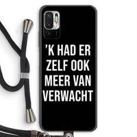 Meer verwacht - Zwart: Xiaomi Redmi Note 10 5G Transparant Hoesje met koord