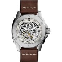 Fossil Montre Automatique Moderne Machine En Cuir Brun ME3083