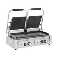 Dubbele contactgrill - Ribbed + Flat - Royal Catering - 3,600 W Dubbele contactgrill - Ribbed + Flat - Royal Catering - 3,600 W