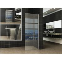 Wiesbaden Side Zijwand voor Puerta en Slide Nisdeur - 900x2000x8mm - NANO - Helder Glas/Chroom