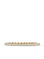 David Yurman bracelet jonc Cable Edge en or 18ct pavé de diamants (4 mm)