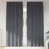 VidaXL Verduisterende gordijnen 2 pcs lichtgrijs 140 x 225 cm fluweel