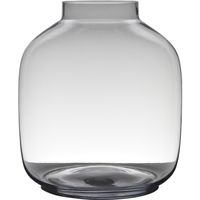 Transparante luxe grote vaas/vazen van glas 43 x 38 cm - thumbnail