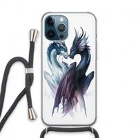 Yin Yang Dragons: iPhone 13 Pro Max Transparant Hoesje met koord