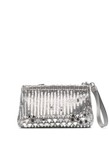 Alberta Ferretti Clutch verfraaid met kristallen - Zilver