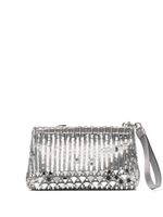 Alberta Ferretti Clutch verfraaid met kristallen - Zilver - thumbnail