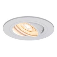 Pittsburg LED inbouwspot - 6W 570lm - GU10 LED Module - Extra plat - 2700K warm wit - Dimbaar - Rond - Kantelbaar - IP20 voor binnen - Wit