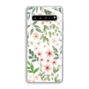Botanical sweet flower heaven: Samsung Galaxy S10 5G Transparant Hoesje