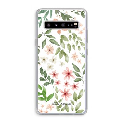 Botanical sweet flower heaven: Samsung Galaxy S10 5G Transparant Hoesje