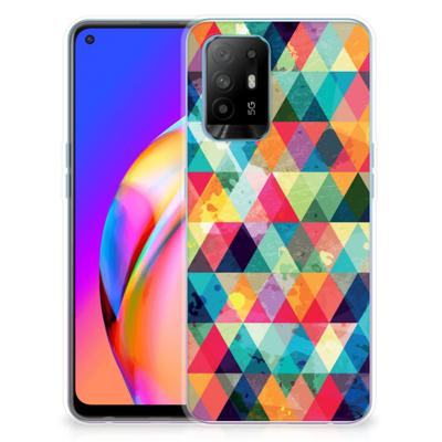 OPPO A94 5G | Reno5 Z | TPU bumper | Geruit