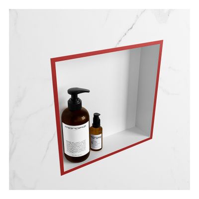 Wandnis Solid Surface Easy | In- en opbouw | 30x30x8 cm | 1 vak | Fire/Talc