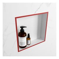 Wandnis Solid Surface Easy | In- en opbouw | 30x30x8 cm | 1 vak | Fire/Talc