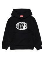 Diesel Kids hoodie S-Bolc à logo imprimé - Noir