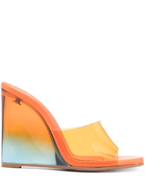Le Silla sandales Kira 115 mm en cuir - Orange