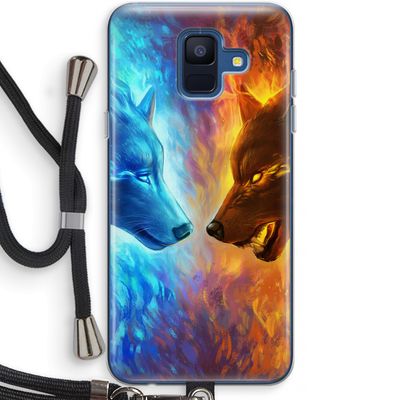 Fire & Ice: Samsung Galaxy A6 (2018) Transparant Hoesje met koord