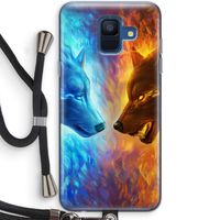 Fire & Ice: Samsung Galaxy A6 (2018) Transparant Hoesje met koord