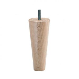 Meubelpoot conisch 5,5 bij 5,5 cm en hoogte 12 cm van massief hout (M8)