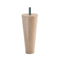 Kegelvormige houten meubelpoot 12 cm (M8) - thumbnail