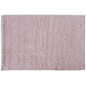 MSV Badkamerkleedje/badmat voor op de vloer - lichtroze - 45 x 70 cm - Badmatjes