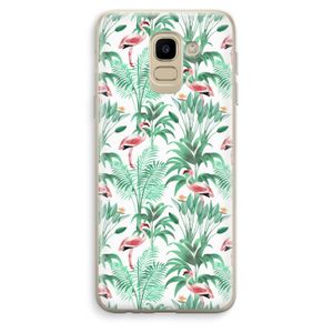 Flamingo bladeren: Samsung Galaxy J6 (2018) Transparant Hoesje