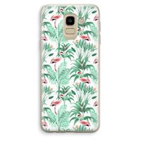 Flamingo bladeren: Samsung Galaxy J6 (2018) Transparant Hoesje