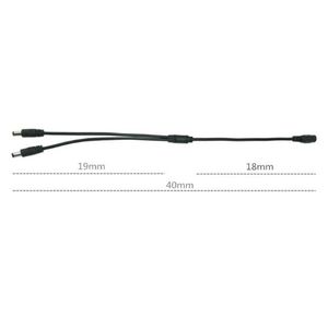 DC voeding splitter 1 naar 2 voor CCTV camera