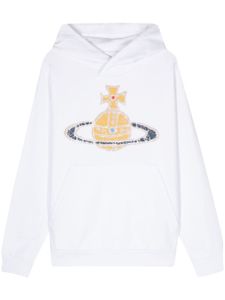 Vivienne Westwood hoodie en coton à logo imprimé - Blanc