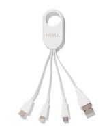 HEMA 4-in-1 USB laadkabel, USB-C, micro USB & 8 pin - thumbnail