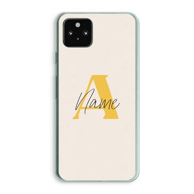 Amber Script: Google Pixel 5a 5G Transparant Hoesje