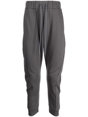 Attachment pantalon en coton mélangé à lien de resserrage - Gris