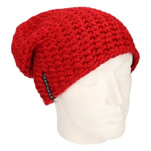 Basic beanie muts rood voor heren