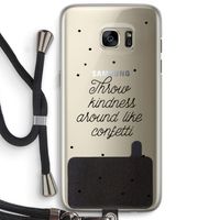 Confetti: Samsung Galaxy S7 Edge Transparant Hoesje met koord