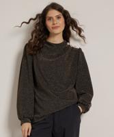 glitter top schouderknopen