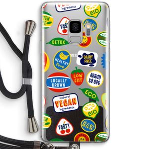 Fruitsticker: Samsung Galaxy S9 Transparant Hoesje met koord