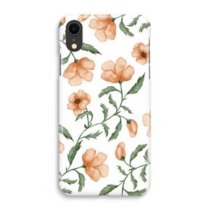 Peachy flowers: iPhone XR Volledig Geprint Hoesje