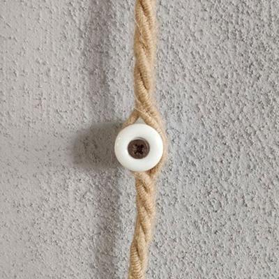 Porselein kabel houder wand rond (per 2 stuks)