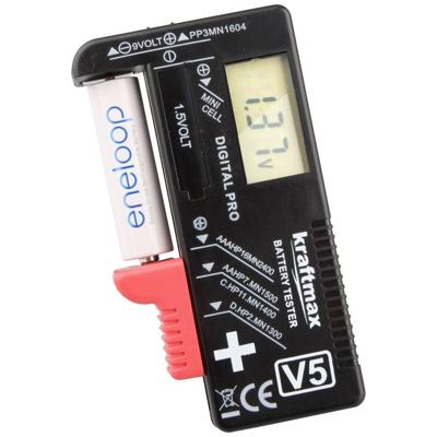 kraftmax Batterijtester Meetbereik (batterijtester) 1.2 V, 1.5 V Oplaadbare batterij, Batterij 146699