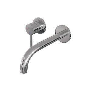 Inbouw Wastafelmengkraan Brauer Chrome Edition Coldstart Gebogen Uitloop Ronde Hendel Links Chroom Met Rozetten