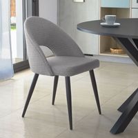 Kave Home Eetkamerstoel 'Mael' kleur Lichtgrijs