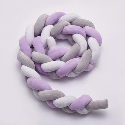 2M pure kleur weven knoop voor baby kamer decor wieg beschermer pasgeboren baby bed bumper beddengoed accessoires (wit grijs Puple) 2M pure kleur weven knoop voor baby kamer decor wieg beschermer pasgeboren baby bed bumper beddengoed accessoires (wit grijs Puple)