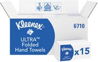 Kleenex papieren vouwhandoeken, Ultra Super Soft, 3-laags, 96 vellen, pak van 15 stuks Kleenex papieren vouwhandoeken, Ultra Super Soft, 3-laags, 96 vellen, pak van 15 stuks