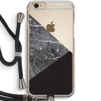 Combinatie marmer: iPhone 6 / 6S Transparant Hoesje met koord