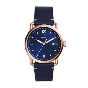 Horlogeband Fossil FS5274 Leder Blauw 22mm