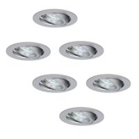 6x Jose LED Inbouwspots - 4W 450 Lumen - 6500K - Kantelbaar - RVS