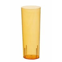 10x stuks Oranje longdrink glazen van plastic   -