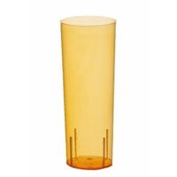 10x stuks Oranje longdrink glazen van plastic   - - thumbnail