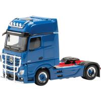 Herpa 311533-005 H0 Vrachtwagen Mercedes Benz Actros Gigaspace Solotrekmachine 2-assige met lampenbeugel en bescherming tegen bumper, zangblauw Herpa 311533-005 H0 Vrachtwagen Mercedes Benz Actros Gigaspace Solotrekmachine 2-assige met lampenbeugel en bescherming tegen bumper, zangblauw